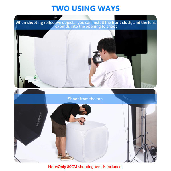 LAKEKYD 24X24 Inch/60X60 Cm Photo Studio Shooting Tent Light Cube